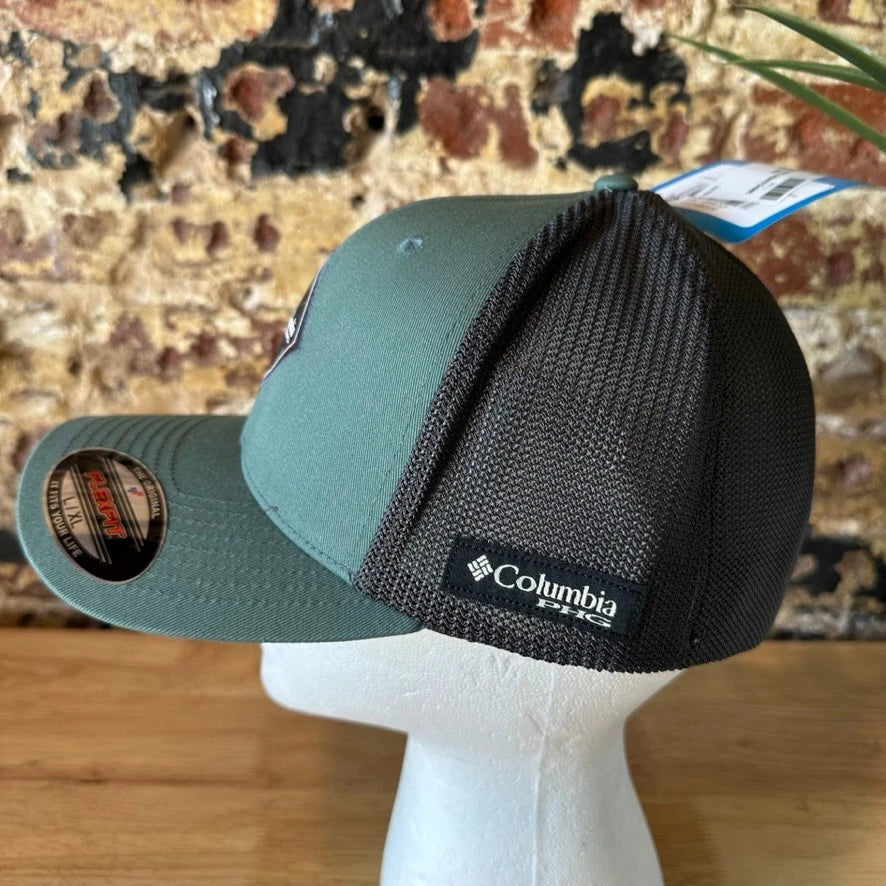 Columbia PHG Sportswear Mens Green Camo Diamond Patch Hat Mesh back L/XL NWT