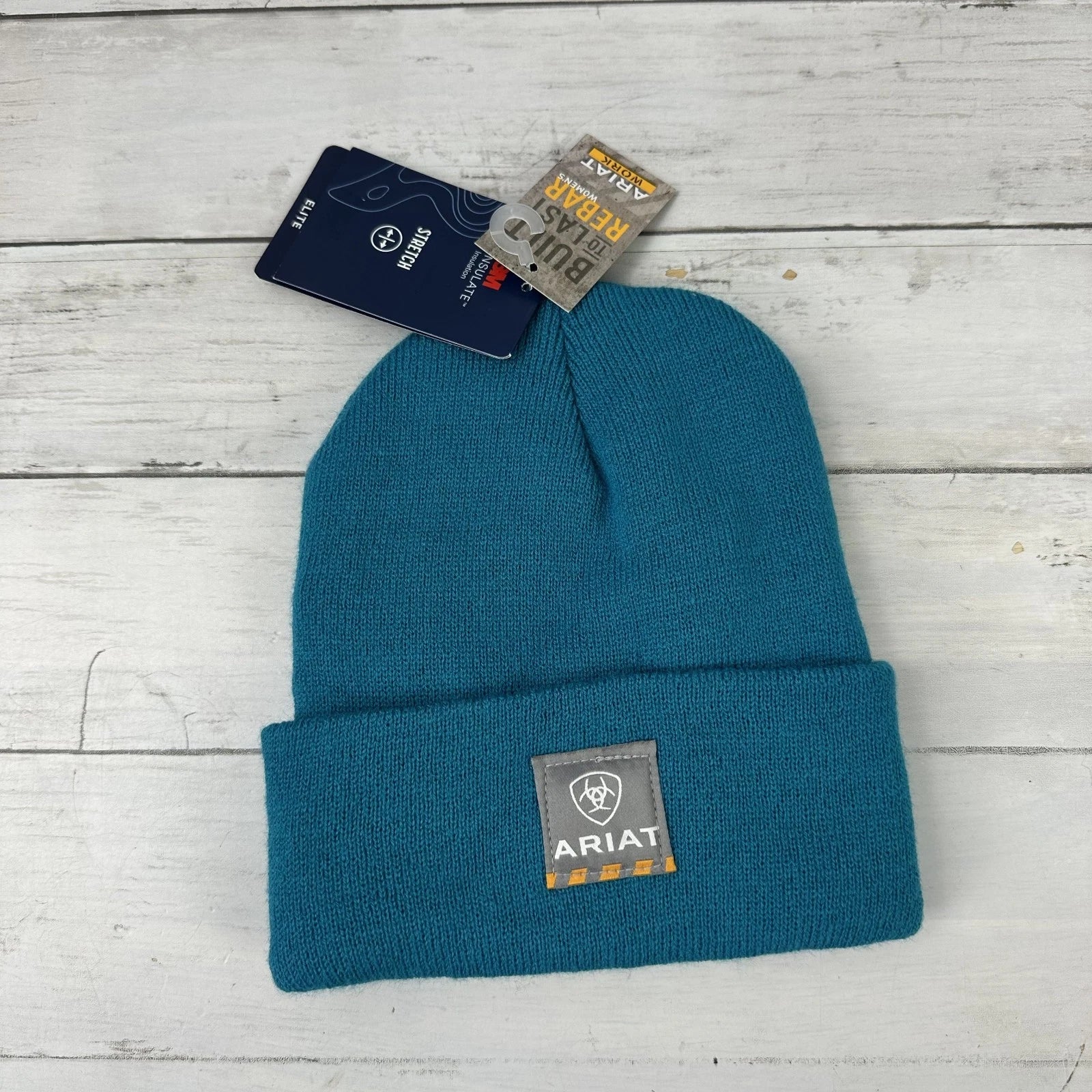 Ariat Rebar Women's Beanie Hat 3M Thinsulate Stretch Elite, Teal NWT