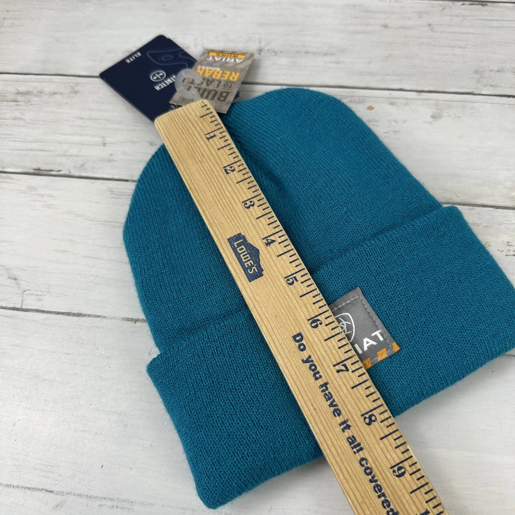 Ariat Rebar Women's Beanie Hat 3M Thinsulate Stretch Elite, Teal NWT