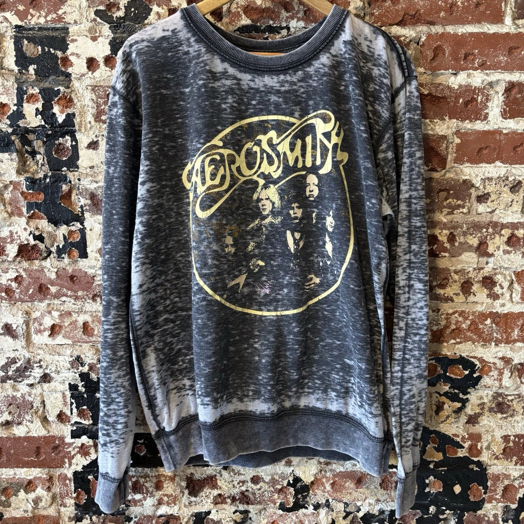 Recycled karma Aerosmith Women’s gray Sweatshirt Medium Pullover